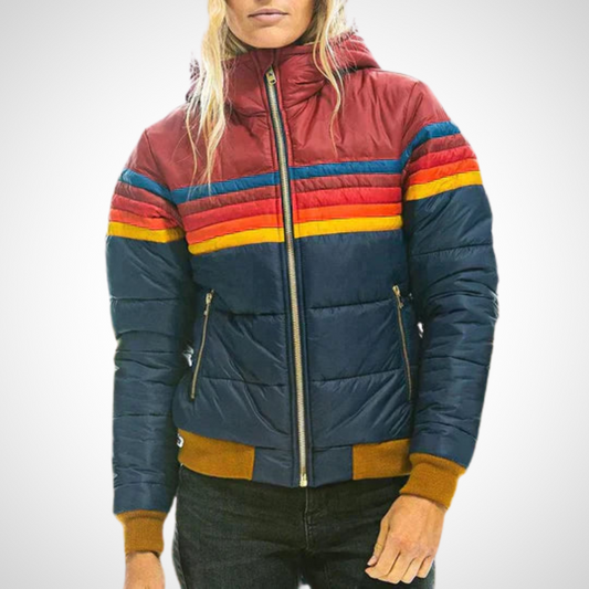 Judy - Retro parka met capuchon van imitatiebont voor dames